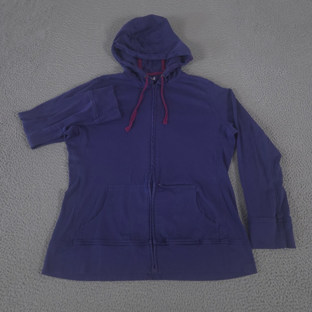 Duluth Trading Co Jacket Womens XL Cotton Full Zip Hoodie Sweatshirt Lightweight